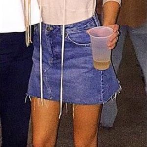 dark blue jean skirt